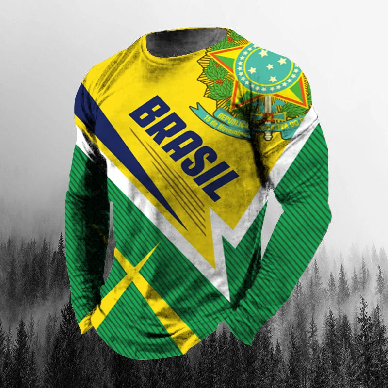 Vintage Fashion Jersey - Kaos Pria Lengan Panjang Kasual dengan